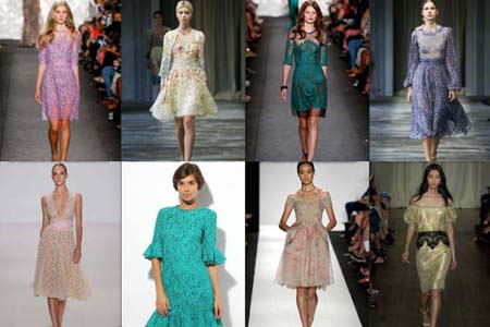 Модные кружевные платья 2015